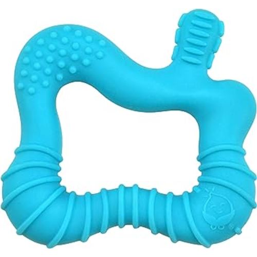 green sprouts Molar Teether made from Silicone | Soothes & massages baby's molar gums & teeth | Soft, flexible silicone eases pain, Easy to hold, gum, & chew, 1 Count (Pack of 1)