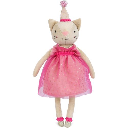MON AMI Pia Party Kitty Plush Animal Toy - 12", Stuffed Cat Toy, Soft & Cuddly Plush Cat Doll, Great Gift for Kids, Girls, Nursery Decor