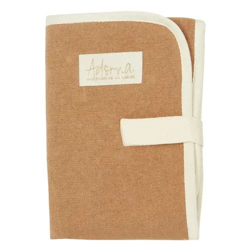 Adorna - Linen Travel Changing Mat - Terracotta | Smallable