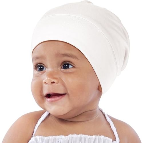 OLESILK Silk Baby Bonnet for 0-6 6-12 Months - 100% Mulberry Silk Toddler Hair Bonnet, Adjustable Night Cap for Sleeping