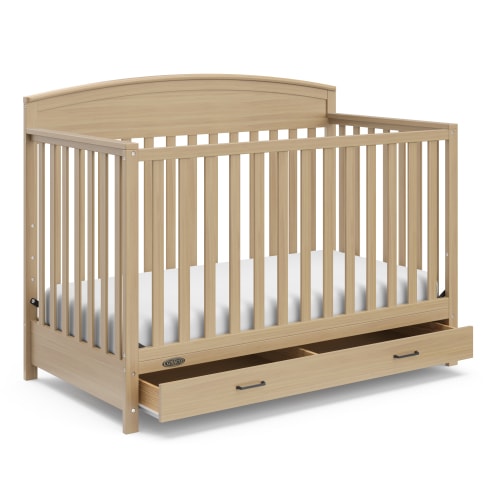 Graco Benton 5-in-1 Convertible Baby Crib with Drawer, Driftwood