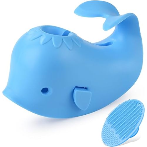 Bath Faucet Cover for Kids,Bath Spout Cover for Baby are Suitable for Most Bathtub Faucet,Spout Cover Bathroom Tub Adds Fun to Your Baby in The Shower.(Blue)