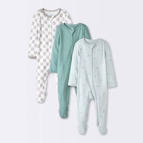Baby 3pk Airplanes Cotton Sleep N' Play - Cloud Island™ Blue 0-3m