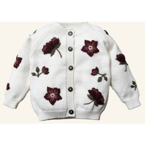 Hellebores Cardigan - Cream White