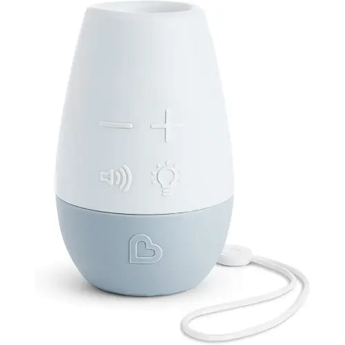 Munchkin Shhh… Baby Sleep Soother White Noise Sound Machine and Night Light, Portable for Travel, Blue