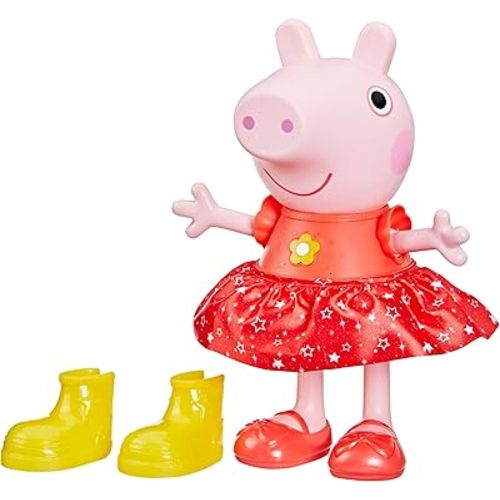 Peppa Pig Peppa’s Muddy Puddles Party Singing and Dancing Doll, Interactive Electronic Preschool Toys for Girls and Boys, Ages 3+