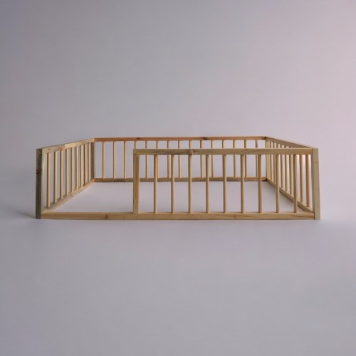 Montessori Wooden Twin Floor Bed - Sturdy Toddler Bed Frame for Kids Room - Perfect Transition Bed, Birthday Gift, Toddler Floor Bed.