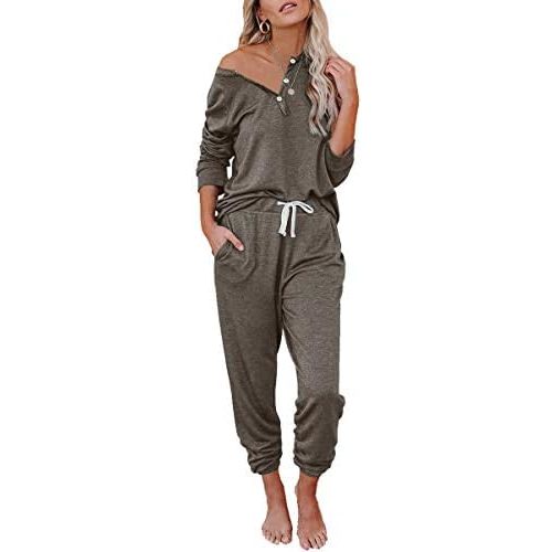 AUTOMET Womens 2 Piece Outfits Pajamas Sets Fall Lounge Sets Loungewear Sweatsuits with Sweatpants