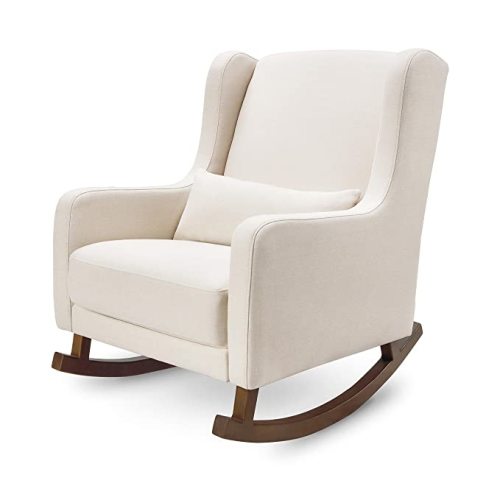 Babyletto Kai Rocker in Performance Natural Eco-Twill, Water Repellent & Stain Resistant, Greenguard Gold and CertiPUR-US Certified