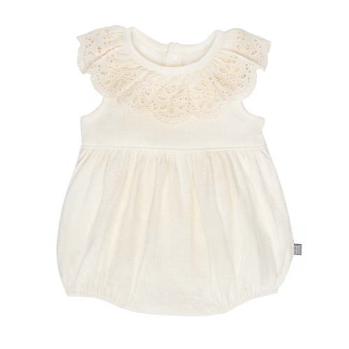 Modern Moments by Gerber Baby Girl Cotton Ruffle Novelty Lace Bubble Romper, Sizes 0/3 Months - 24 Months