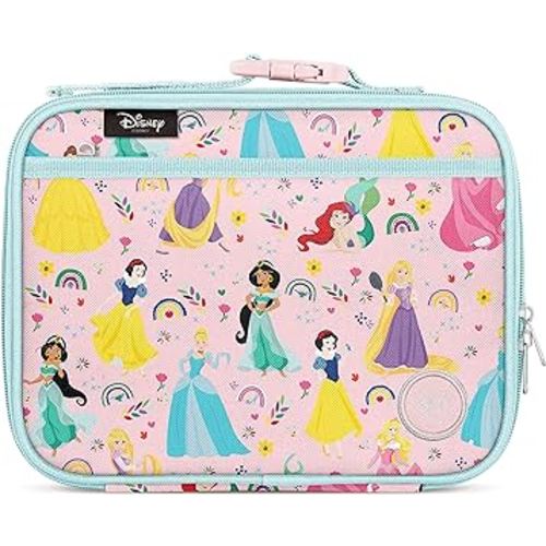 Simple Modern Disney Kids Lunch Box for School | Reusable Insulated Lunch Bag for Toddler, Girl, and Boy | Meal Containers with Exterior & Interior Pockets | Hadley Collection | Princess Rainbows