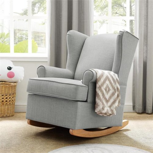 Baby Relax Wainwright Wingback Convertible Rocker in Gray
