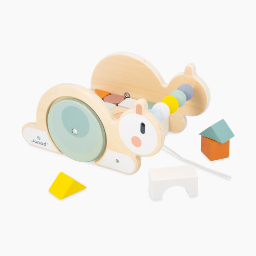 Janod Sweet Cocoon Pull Along Snail Trolley