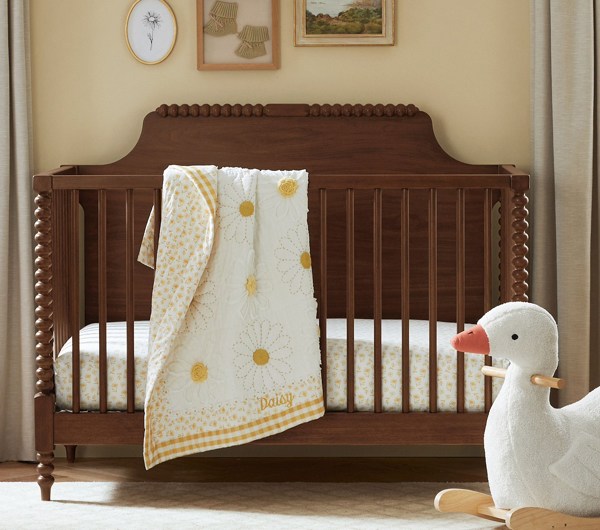 Chris Loves Julia 4-in-1 Turned Wood Convertible Crib
