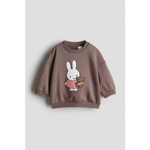 PRINTED BRUSHED-INSIDE SWEATSHIRT