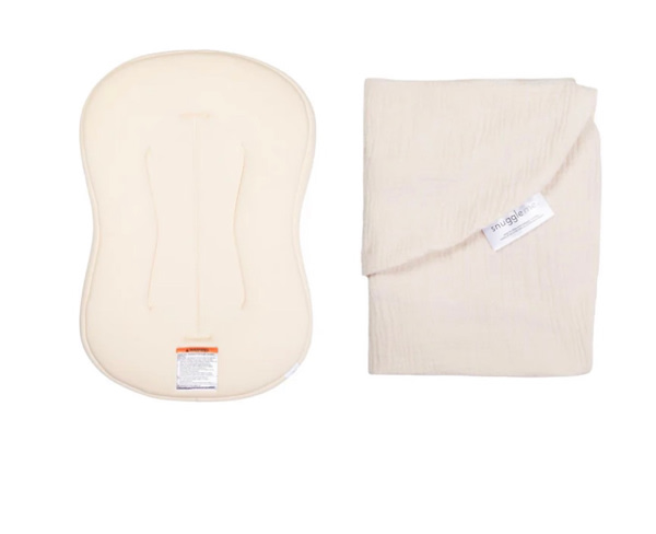 Lounger Curve + Muslin Cover Set | Natural