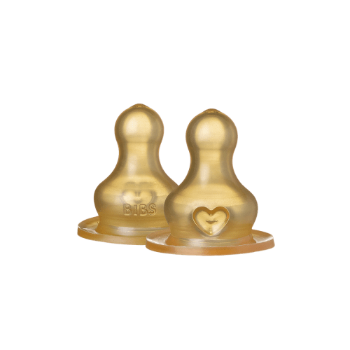 BIBS Bottle Silicone Nipple 2 Pack | Anti-Colic Design – Medium Flow