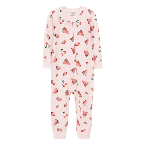Baby Watermelon Print Zip-Up PurelySoft Footless 1-Piece Pajamas - Pink - Carter's | Carter's