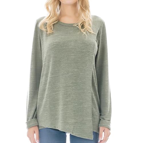 Bearsland Women's Maternity Nursing Tops Long Sleeve Breastfeeding Shirts