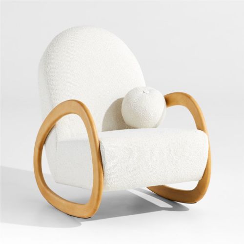Pollie Marigold Velvet Nursery Rocking Chair