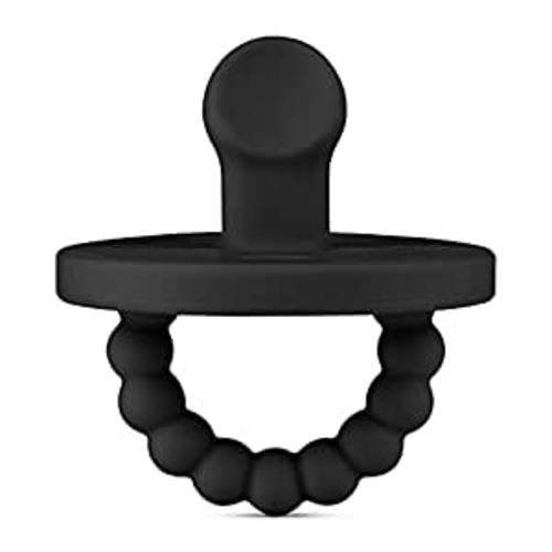 Amazon.com : Ryan & Rose Cutie PAT Pacifier Teether (Slant, Black) : Baby