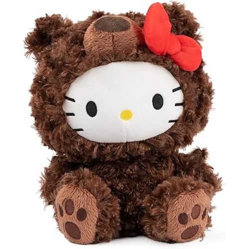 GUND Sanrio Hello Kitty Philbin Teddy Bear Plush Toy, Premium Stuffed Animal for Ages 1 and Up, Brown, 10”