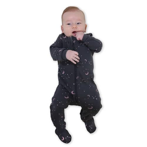 DDY Baby Girl Boy Snowsuit 0-3 Months Down Jacket Hooded Romper Jumpsuit Infant Onesie Winter Outwear Grey