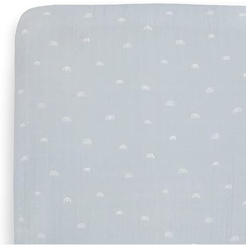 Little Unicorn Cotton Muslin Fitted Crib Sheet | Super Soft | Sized for Standard Baby Crib Mattress & Toddler Bed | 52" x 28" x 6" | Unisex