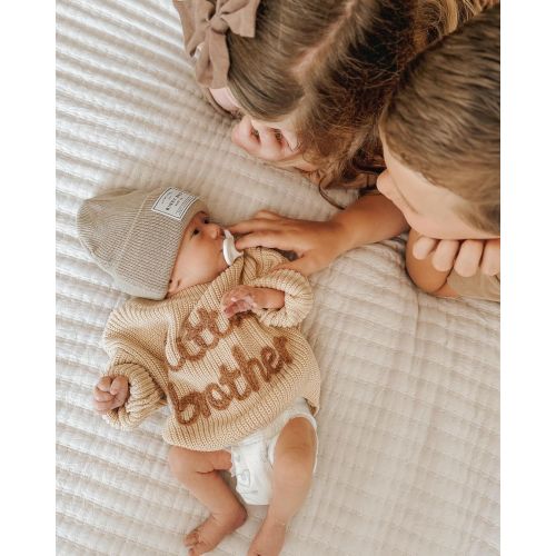 &#39;Little Brother&#39; Embroidered Knit Sweater