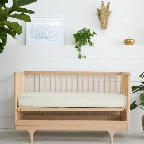 Organic Waterproof Crib Protector Pad | Avocado Green Mattress