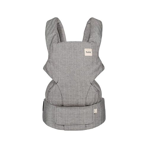Baby Tula Explore Linen Baby Carrier 7 – 45 lb, Adjustable Newborn to Toddler Carrier, Multiple Ergonomic Positions Front and Back, Breathable and [Natural – Explore + Linen, Ash