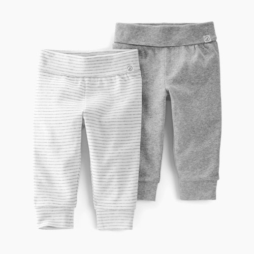 Carter's Little Planet Organic Cotton Grow-With-Me Pants (2-Pack) - Grey Heather, 3M
