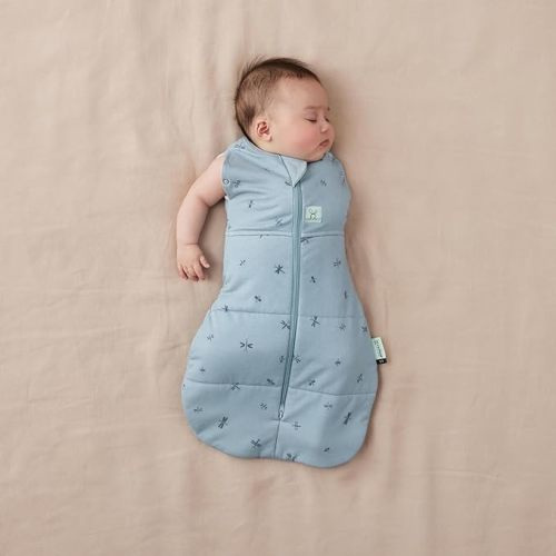 ergoPouch 2.5 tog Baby Sleep Sack 3-6 Months - Baby Sleeping Sack for Warm & Cozy Nights - Cocoon Swaddle Sack Baby Keeps Calm & Relaxed (Dragonflies) - 2.5 TOG - 3-6 months