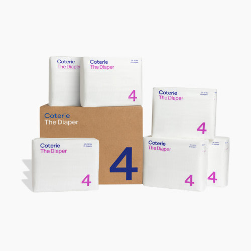 Coterie Ultra Soft Diapers, Monthly Supply - Size 4, 150 Count