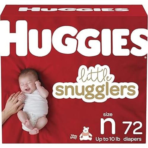 Huggies Little Snugglers Baby Diapers, Size Newborn, 72 Ct