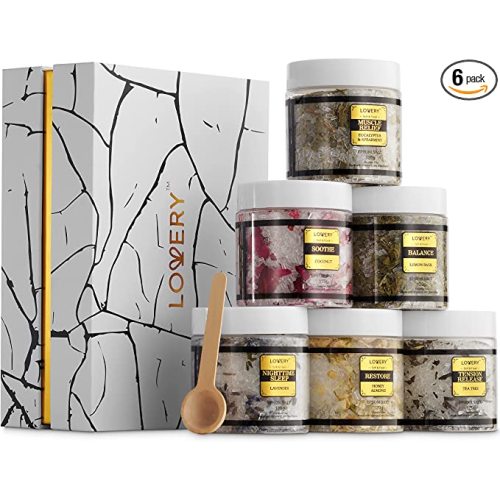 Amazon.com: Epsom Bath Salts Gift Set, Relaxing Spa Salt with Essential Oils, Bubble Bath Soaks - Lavender, Eucalyptus Spearmint, Lemon Basil, Coconut, Tea Tree, Honey Almond Epsom Salt, Self Care Gifts for Women : Beauty & Personal Care