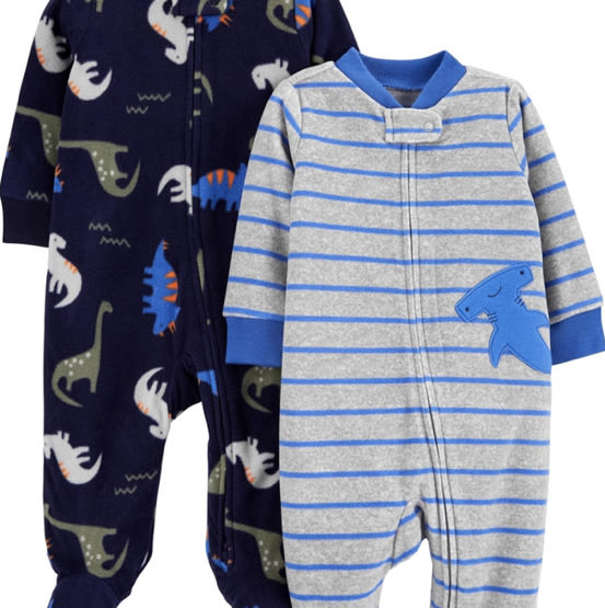 Simple Joys by Carter's baby-boys 2-pack Fleece Footed Sleep and PlayBaby and Toddler Sleepers