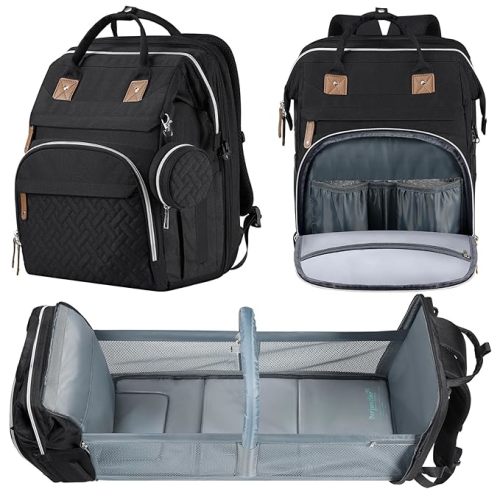 Diaper Bag Backpack,Baby Diaper Bags, Baby Shower Gifts, Multifunctional diaper backpack Large Capacity… - Black00