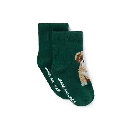 Baby Topiary Green Baby Dog Sock by Janie and Jack