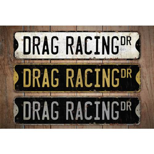Drag Racing Sign - Drag Racing Game - Drag Racing Decor - Custom Drag Racing - Sports Sign - Premium Quality Rustic Metal Sign