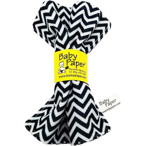 Baby Paper Original Crinkle Sensory Toy | Black and White Zig Zag | Crinkle Paper for Babies | Sensory Baby Toys