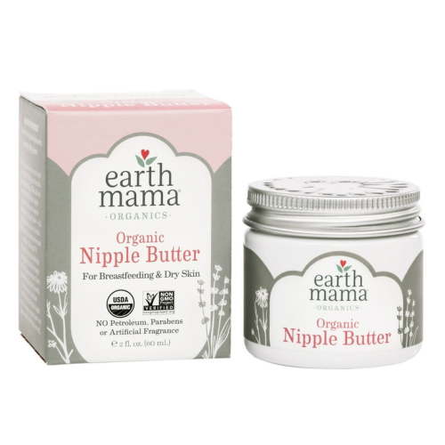 Earth Mama Organic Nipple Butter for Breastfeeding and Dry Skin (2 Fl. Oz.)