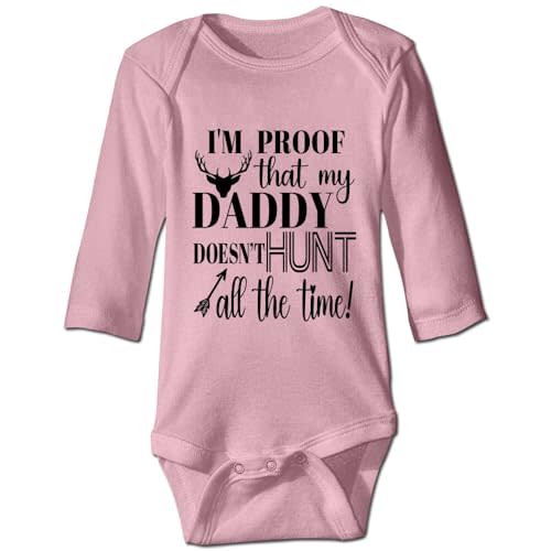 I'm Proof That My Daddy Doesn't Hunt All The Time Baby Bodysuit Funny Toddler Rompers