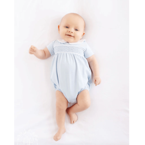 Short Sleeve Banbury Bubble - Buckhead Blue with Worth Avenue White Sm