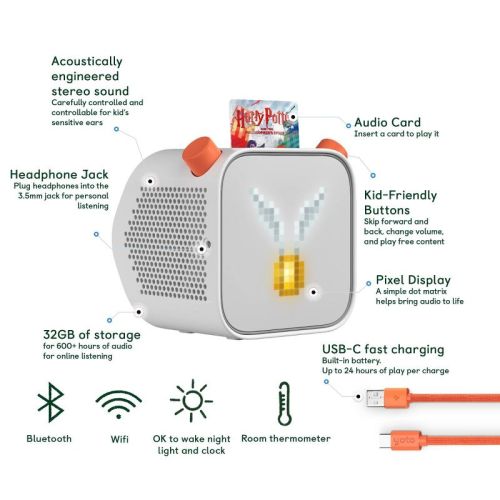 Yoto Player (3rd Generation) Audio Player: Educational Teaching Aid for Ages 3-12