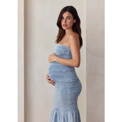 Denim Smocked Dress