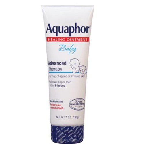 Aquaphor Baby Healing Ointment Advanced Therapy Skin Protectant, Dry Skin, and Diaper Rash Ointment, 7 Oz Tube