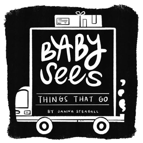 Baby Sees Things That Go: A High-Contrast Board Book for Babies