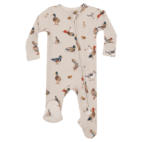 2-Way Zip Footie, Ducks