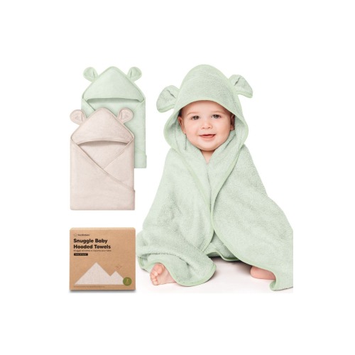 2-Pack Snuggle Hooded Towels, Small